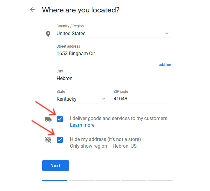 Google My Business: Where are you located?